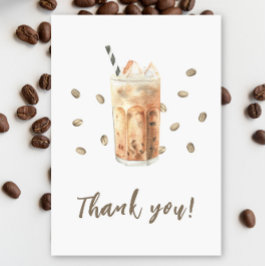Iced Coffee Brewing Baby shower Bedankt