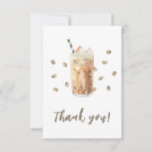 Iced Coffee Brewing Baby shower Bedankt (Voorkant)