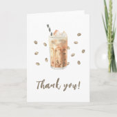 Iced Coffee Brewing Baby shower Bedankt (Voorkant)