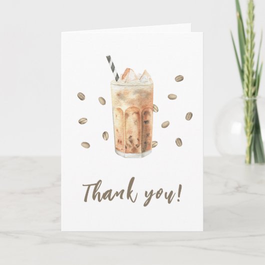 Iced Coffee Brewing Baby shower Bedankt (Voorkant)