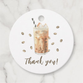 Iced Coffee Brewing Baby shower Bedankt Bedankjes Labels