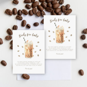 Iced Coffee Brewing Baby shower Boeken voor baby Informatiekaartje