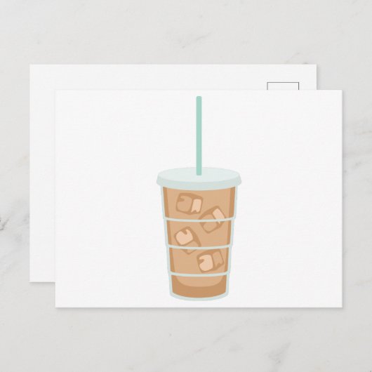 Iced Coffee Briefkaart (Voorkant / Achterkant)