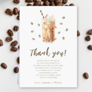 Iced Coffee brouwende Baby shower Bedankt 