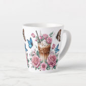 Iced Coffee & Butterfly Floral  Latte Mok (Rechterhoek)