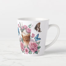 Iced Coffee & Butterfly Floral 