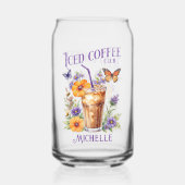  Iced Coffee Club  Butterfly Blikvorm Glas (Voorkant)