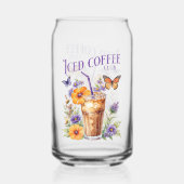 Iced Coffee Club  Butterfly Blikvorm Glas (Achterkant)