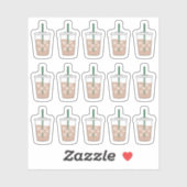 Iced Coffee Doodle Cups Coffee Lovers Bujo Planner Sticker (Vel)