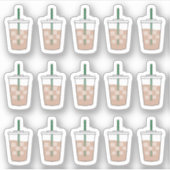 Iced Coffee Doodle Cups Coffee Lovers Bujo Planner Sticker (Voorkant)