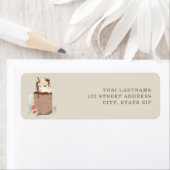 Iced Coffee Floral Mason Jar A Baby breekt Etiket (Insitu)