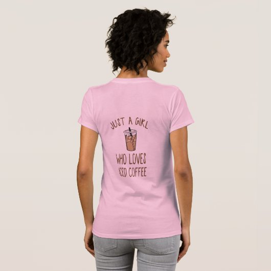 Iced Coffee Girl T-shirt (Achterkant volledig)