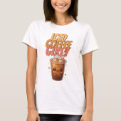 Iced Coffee Girly Cute Kawaii Café T-shirt (Voorkant)