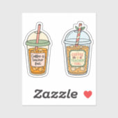 Iced Coffee is Docent Fuel | Grappig Cadeau Sticker (Vel)