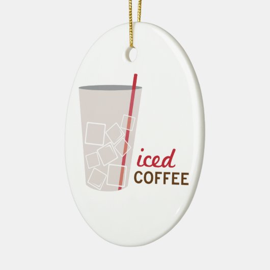 Iced Coffee Keramisch Ornament (Links)