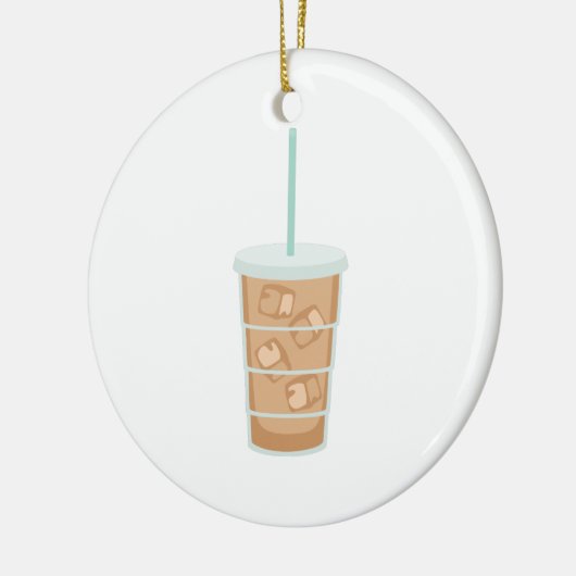 Iced Coffee Keramisch Ornament (Links)