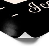 Iced coffee latte lover fancy zwart perfect poster (Hoek)