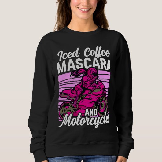 Iced Coffee Mascara and motorcycles Trui (Voorkant)