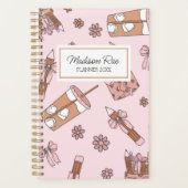 Iced Coffee Planner Lover Coquette Naam Monogram (Voorkant)