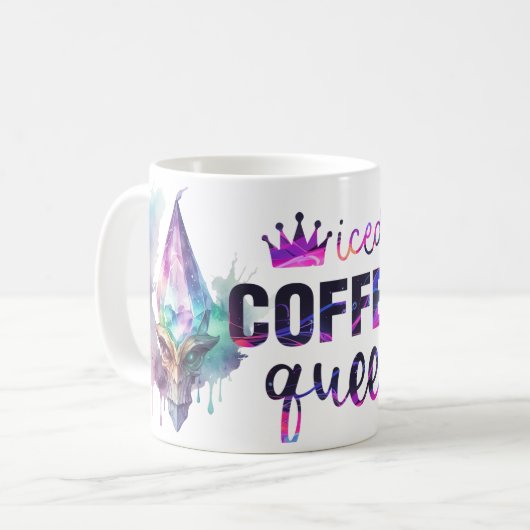Iced Coffee Queen Funny Coffee Lover Mok (Voorkant links)