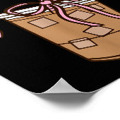 Iced Coffee Quote Saying Sarcastic Nk Girly Bow He Poster (Hoek)