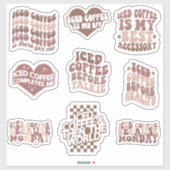 Iced Coffee Stickers pack grappig (Vel)
