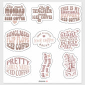 Iced Coffee Stickers pack SCHATTIGE (Vel)