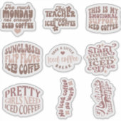 Iced Coffee Stickers pack SCHATTIGE (Voorkant)