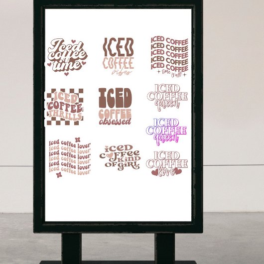 Iced Coffee Stickers pack SCHATTIGE