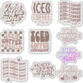Iced Coffee Stickers pack SCHATTIGE (Voorkant)