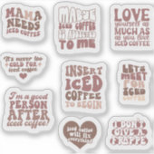 Iced Coffee Stickers pack SCHATTIGE (Voorkant)