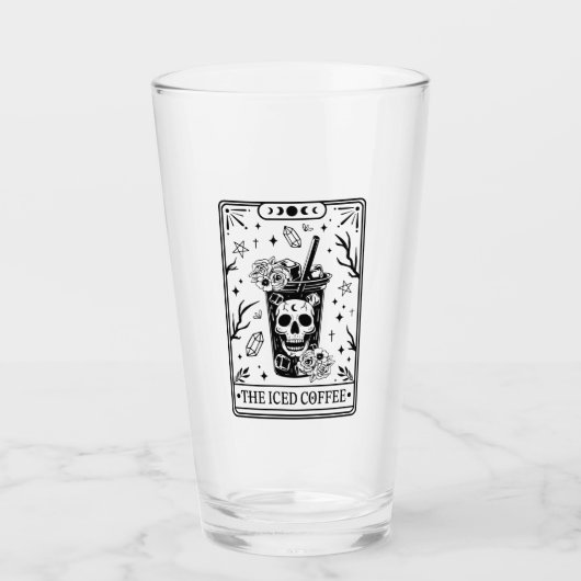 Iced Coffee Tarot Kaart Style Glas (Voorkant)