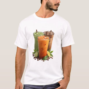 Iced Coffee Trio - Thaise Thee Matcha Mocha Liefhe T-shirt