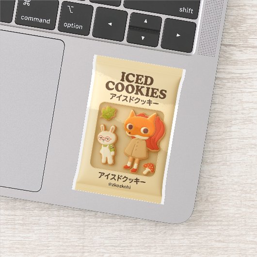 Iced Cookies: Bunny Girl Fox Mask & Bao Bao Bunny Sticker (Detail)