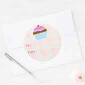 Iced Cupcake Gift Label Sticker (Envelop)