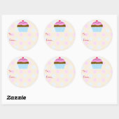 Iced Cupcake Gift Label Sticker (Vel)