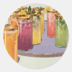  Iced Drinken op een lade Ronde Sticker