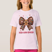 Iced en gekruid peperkoek Coquette Bow T-shirt (Voorkant)