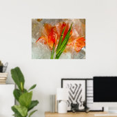 Iced Gladioli, Poster (Thuiskantoor)