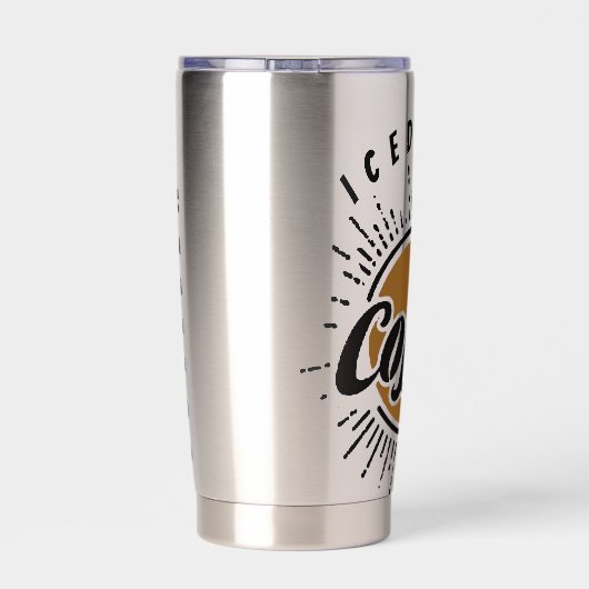 Iced koude koffie gepersonaliseerd geïsoleerde drinkbeker (Achterkant)