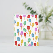 Iced Lolly patroon Briefkaart (Staand voorkant)