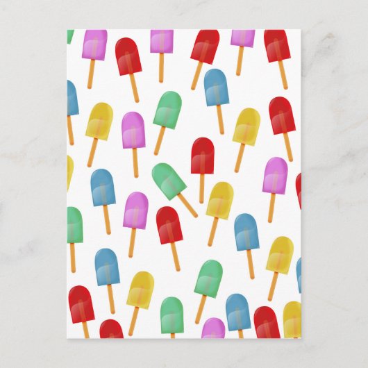 Iced Lolly patroon Briefkaart (Voorkant)