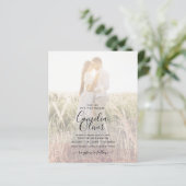 Iced Pink ombre Wedding Invite (Staand voorkant)