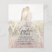 Iced Pink ombre Wedding Invite (Voorkant)