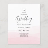 Iced Pink ombre Wedding Invite Flyer (Voorkant)