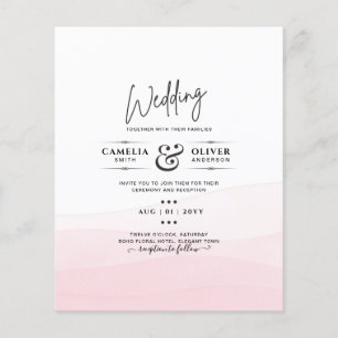 Iced Pink ombre Wedding Invite Flyer