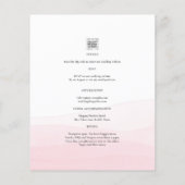 Iced Pink ombre Wedding Invite Flyer (Achterkant)