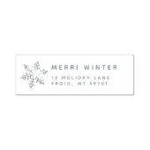 Iced Snowflake Winter Vakantie retour adres Zelfinktende Stempel (Design)