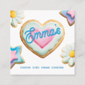 Iced Sugar Cookie Bakery logo Small Business Vierkante Visitekaartje (Voorkant)
