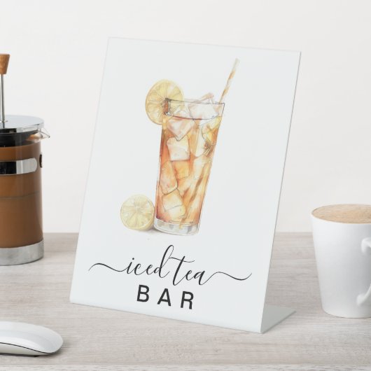 Iced Tea Bar Party Teken Reclamebord Met Voetstuk (Insitu)